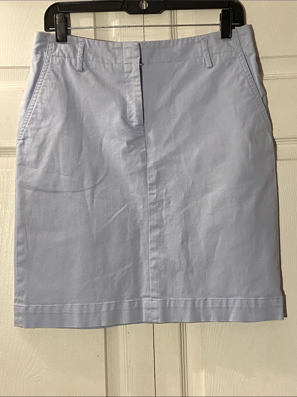 Brooks Brothers Light Blue Cotton Pencil Skirt sz 6